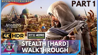 Assassin's Creed Mirage Stealth Walkthrough [HARD] Part 1 " The Hidden Ones"