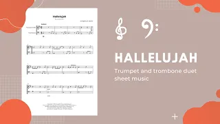 Hallelujah Trumpet and Trombone Duet Sheet Music