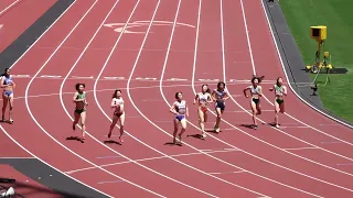 [4k]女子1部　200m　準決勝　1組＆2組　関東インカレ2022　2022年5月22日(日)