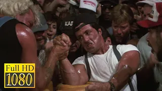 Sylvester Stallone vs Bonecrusher at the bar in the movie Over The Top (1987)