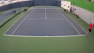 John McEnroe practice match against Vladimir Paunic