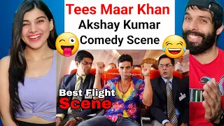 Tees Maar Khan Flight Comedy Scene | Akshay Kumar Reaction video !!