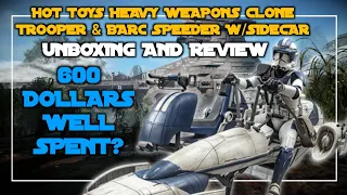 Hot Toys Star Wars Heavy Weapons Clone Trooper & Barc Speeder With Sidecar Set | Unboxing & Review