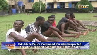 Edo Police parades suspected serial killers and kidnappers in Benin