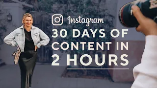 How To Create Consistent Content For Instagram (I SHOOT 30 DAYS OF CONTENT IN 2 HOURS!)