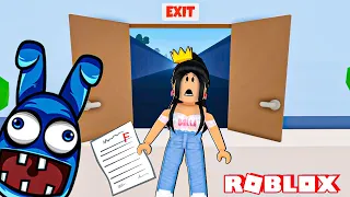 J'AI EU LA MAUVAISE NOTE ET UNE HEURE DE RETENUE À L'ÉCOLE! (Roblox Mo's Academy)