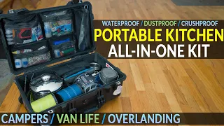 PORTABLE KITCHEN: All-In-One WATERPROOF Chuck Box Kit! Pelican 1510 CASE [Astro Camper Van Vanlife]