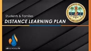 Distance Learning Plan - Students and Families