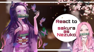 🌸Team 7+Hinata reacting to Sakura as Nezuko 🌸.