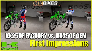 KX250F Factory vs. KX250F OEM - First Impression | MX BIKES