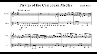 Pirates of the Caribbean Medley for violin and viola