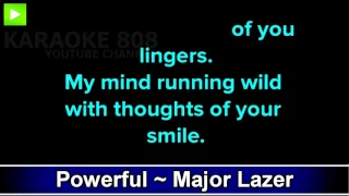 Powerful ~ Major Lazer, ft  Ellie Goulding & Tarrus Riley Karaoke Version ~ Karaoke 808