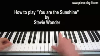 You Are The Sunshine of my Life Piano Tutorial Stevie Wonder