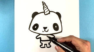 How to Draw a Pandacorn - Cute Animals to Draw