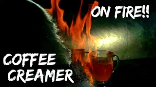 Powder Coffee Creamer Trick!! - Slow Mo Fire
