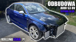 Odbudowa Audi S3 8V 2.0 TFSI Quattro (Sepang Blue) z Copart USA - Cała odbudowa w jednym odcinku!