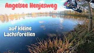 Forellenangeln mit Pose Spoon Sbirolino Angelsee Henjesweg Berkley Powerbait am großen See Trout