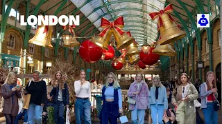 London Walk 🇬🇧 Carnaby Street, Seven Dials to COVENT GARDEN Christmas | Central London Walking Tour.