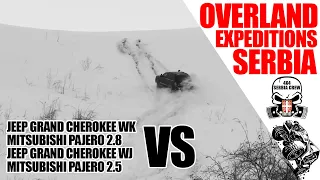 Off Road Snow Fails - Grand Cherokee WK vs Mitsubishi Pajero 2.8 and 2.5 vs Grand Cherokee WJ