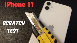iPhone 11 scratch test vs knife