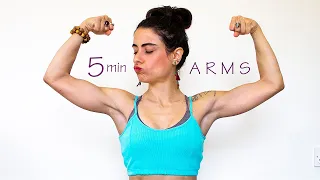 5 Minute ARM WORKOUT for TONING & DEFINITION . How To Lose Arm Fat . No Equipment