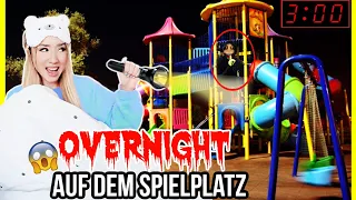 mache niemals OVERNIGHT challenge auf Abenteuer SPIELPLATZ um 3 Uhr NACHTS (HIDE & SEEK mit ES...)