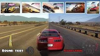 ALL Forza Horizon Games | Evolution of FORZA HORIZON Games | Supra MK4 Sound Test