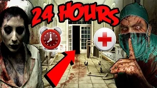 (GONE WRONG) 24 HOUR OVERNIGHT CHALLENGE AT HAUNTED HOSPITAL | CHASED BY SECURITY!