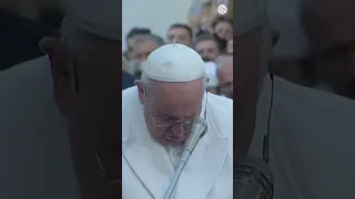 Pope Francis cries while praying for the people affected by War in Ukraine