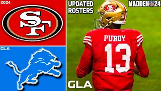 49ers vs. Lions | 2024 - 2025 Updated Rosters | Madden 24 PS5