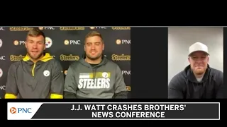 J.J. Watt Crashes Brothers' Presser Ahead Of Texans-Steelers