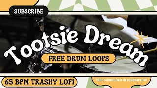 FREE DRUM LOOP - 65 BPM TRASHY LOFI DRUM LOOP - SLOW 65 Beats Per Minute