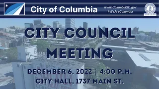 City Council Meeting | December 6, 2022