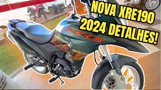 NOVA XRE190 2024 EM DETALHES NA HONDA ! Detalhes das motos Honda 2024