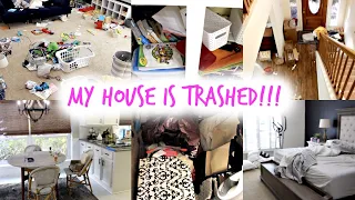 TRASHED HOUSE TRANSFORMATION! CLEAN, DECLUTTER & ORGANIZE WITH ME! EXTREME CLEANING MOTIVATION!