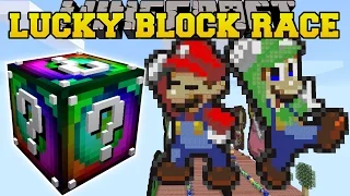 Minecraft: SUPER MARIO LUCKY BLOCK RACE - Lucky Block Mod - Modded Mini-Game