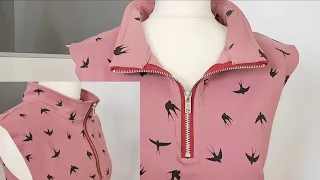 The best techniques to sew zipper collar without any mistakes | Sewing Tips and Tricks