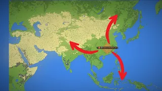 3000 Years of Resettlement Humans in Asia  - WorldBox Timelapse