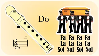 Meme Ataud 👮🏾 VERSIÓN FACIL para flauta dulce ⚰️ Tutorial + Notas | Coffin Dance | Flute Recorder