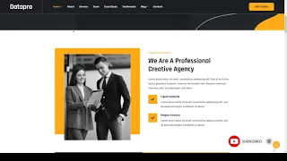 Datapro - One Page Agency HTML Template agency company Build Website
