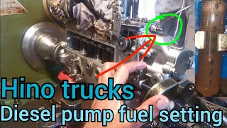 how to Hino trucks diesel pump fuel setting