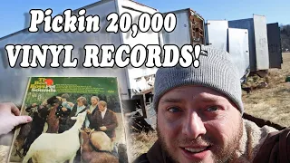 Record Digging in 2 Abandoned Tractor Trailers full of 20,000 VINYL RECORDS Huge Collection Haul