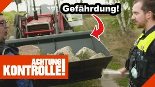 TRAKTOR gefährdet ANDERE! 😯 Polizei greift ein! |1/2| Kabel Eins | Achtung Kontrolle