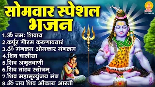 सोमवार भक्ति भजन : कर्पूर गौरम करुणावतारं, ॐ नमः शिवाय, महामृत्युंजय मंत्र, शिव तांडव, चालीसा व आरती