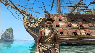 Bartholomew Roberts + The Royal Fortune MOW + Single NPC Sword & Pistol (Mod) AC Black Flag