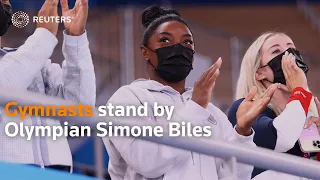 New York gymnasts stand by Olympian Simone Biles