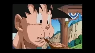 goku vs vegeta eating (OVA goku and his friends return dragon ball Z )