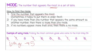 Grade 6 - Mean, Median, Mode, and Range