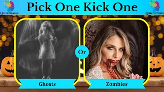 Pick one kick one-Halloween | Halloween Would you rather | Halloween Candies and Halloween Costumes