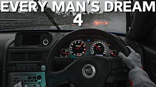 Every Man's Dream 4 Gran Turismo 7 PS5 4K Heavy Rain Gameplay | Nissan R34 GTR V-Spec II Nürburgring